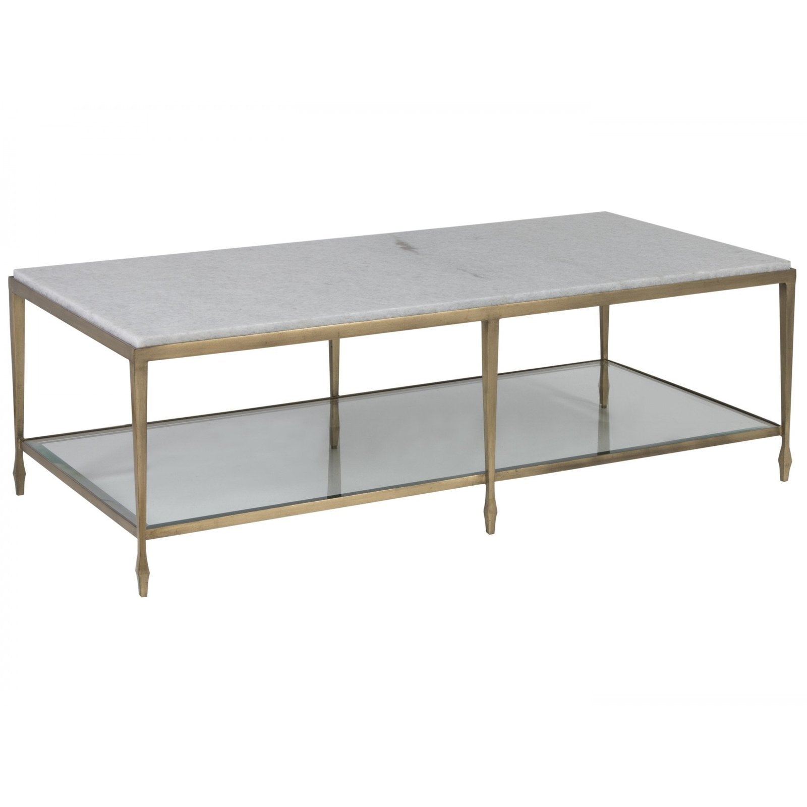 Artistica Home Sashay Gold Rectangular Cocktail Table