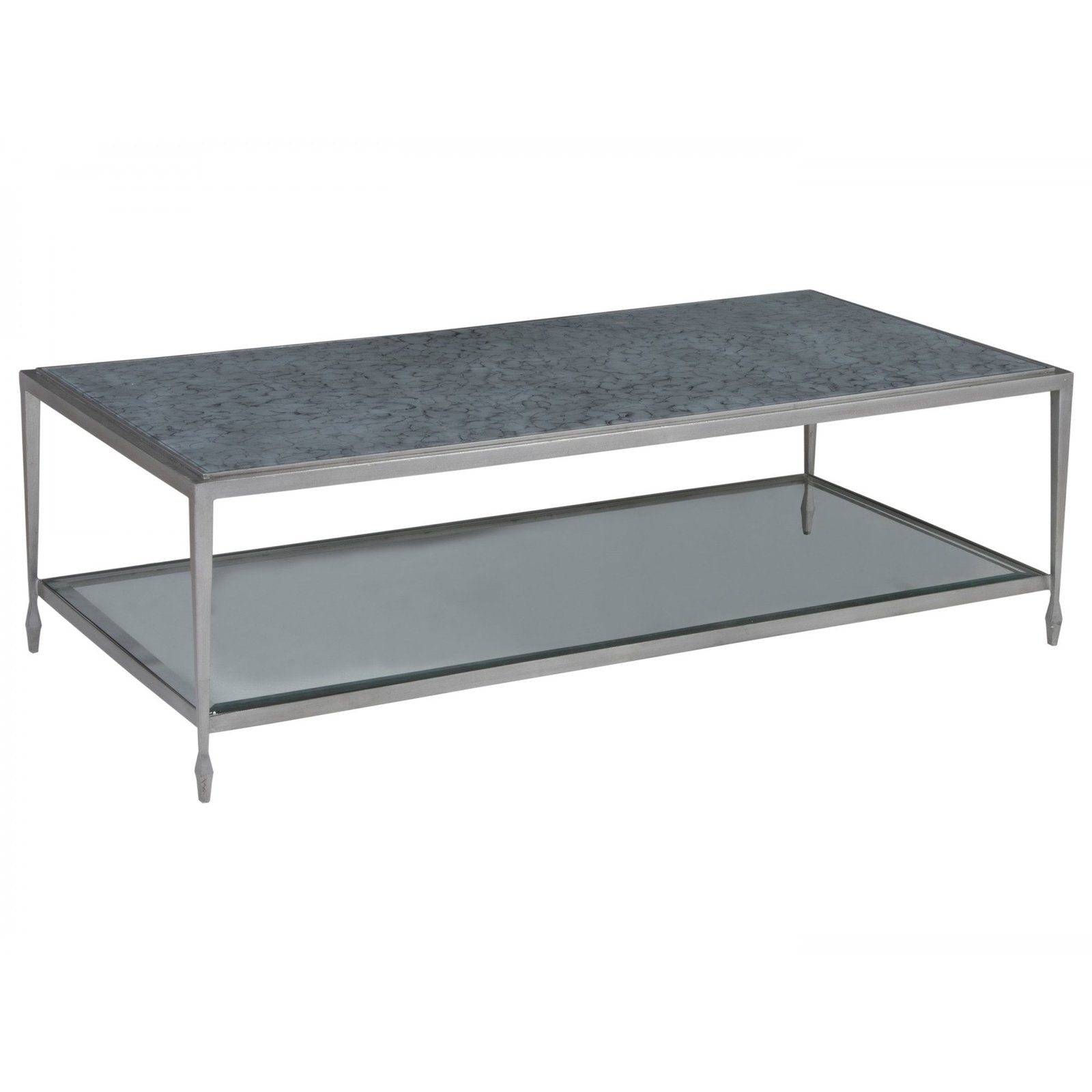 Artistica Home Sashay Silver Rectangular Cocktail Table