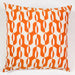 Michael Amini Eton 22" Square Pillow Feather Fill Tangerine