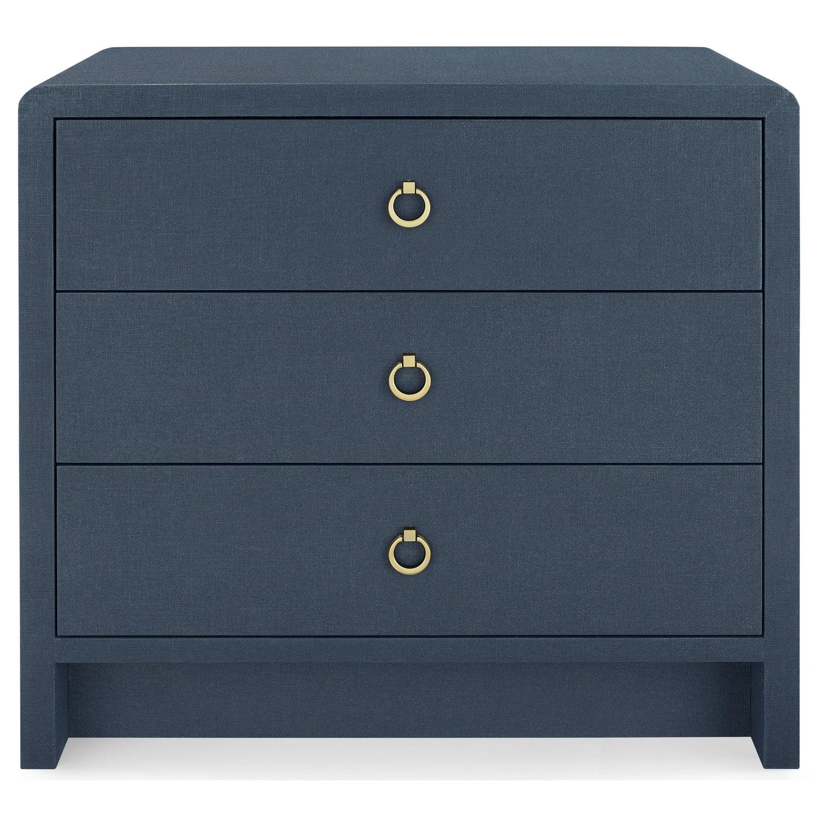 Villa & House Bryant Linen 3-Drawer Side Table