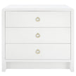 Villa & House Bryant Linen 3-Drawer Side Table
