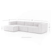 Four Hands Langham Channeled 3 PC Sectional