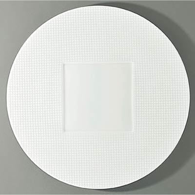 Raynaud Checks Round Buffet Plate Square Center