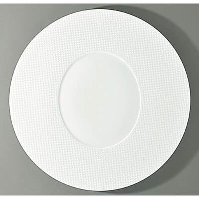 Raynaud Checks Round Buffet Plate Ovale Center