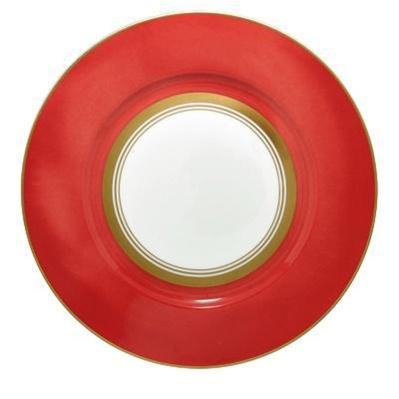 Raynaud Cristobal Rouge / Coral American Dinner Plate N°2