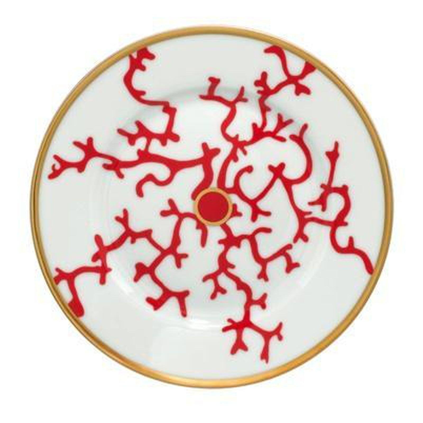 Raynaud Cristobal Rouge / Coral Salad Cake Plate N°1