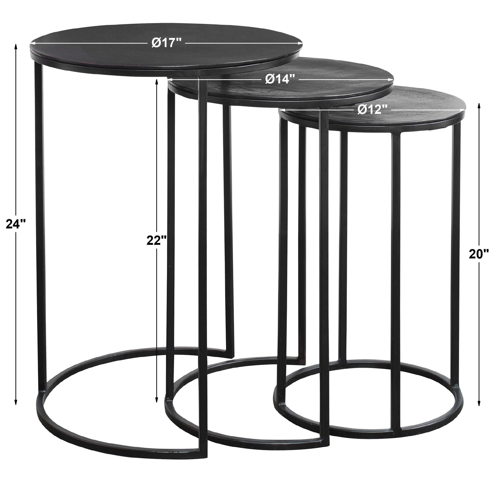 Modern Accents Nesting Tables - Set of 3