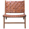 Uttermost Plait Woven Leather Accent Chair