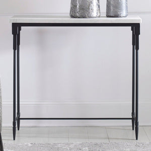 Uttermost Bourges White Marble Console Table