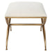 Uttermost Crossing Small White Bench