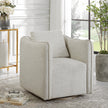 Uttermost Corben White Swivel Armchair