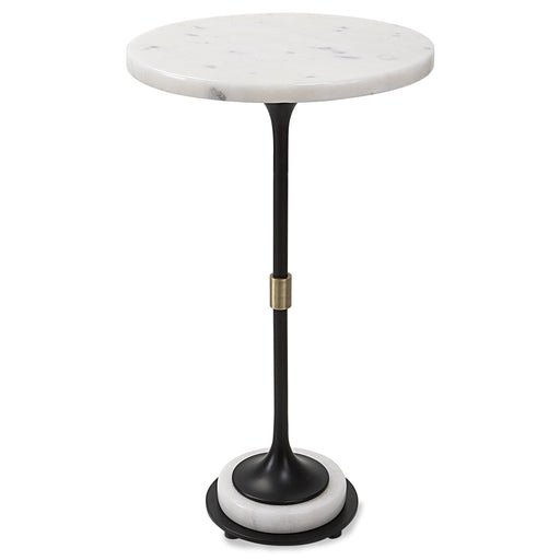 Uttermost Sentry White Marble Accent Table