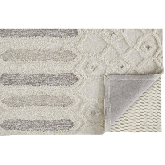 Feizy Anica 8013F Rug in Ivory / Taupe