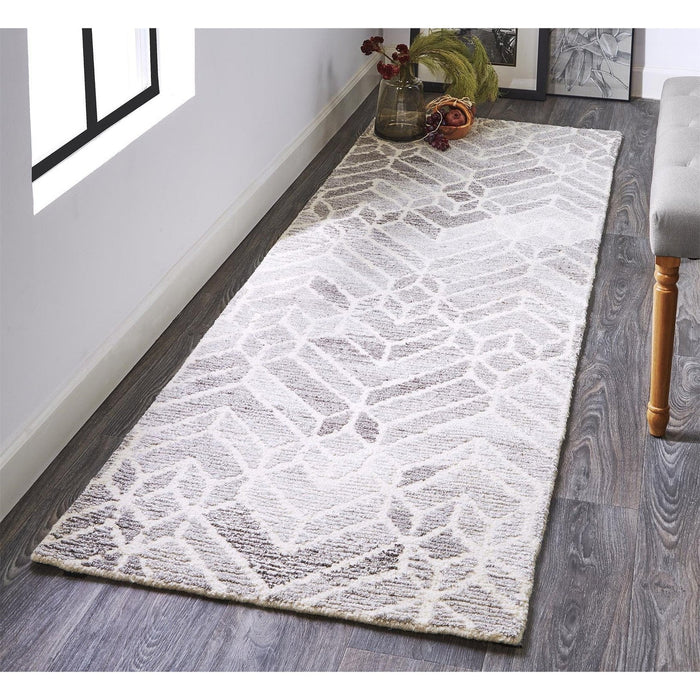 Feizy Asher 8769F Rug in Gray/Natural