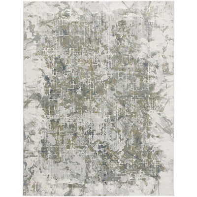 Feizy Atwell 3146F Rug in Green / Gray