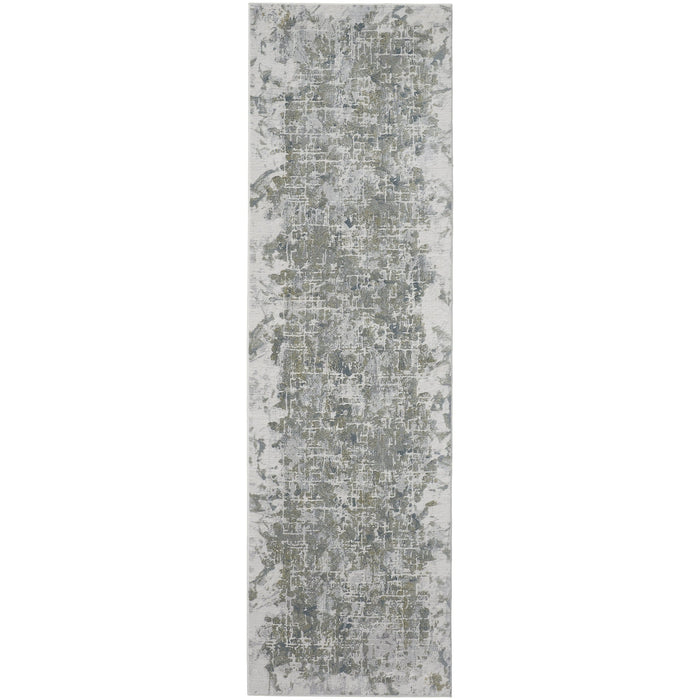 Feizy Atwell 3146F Rug in Green / Gray