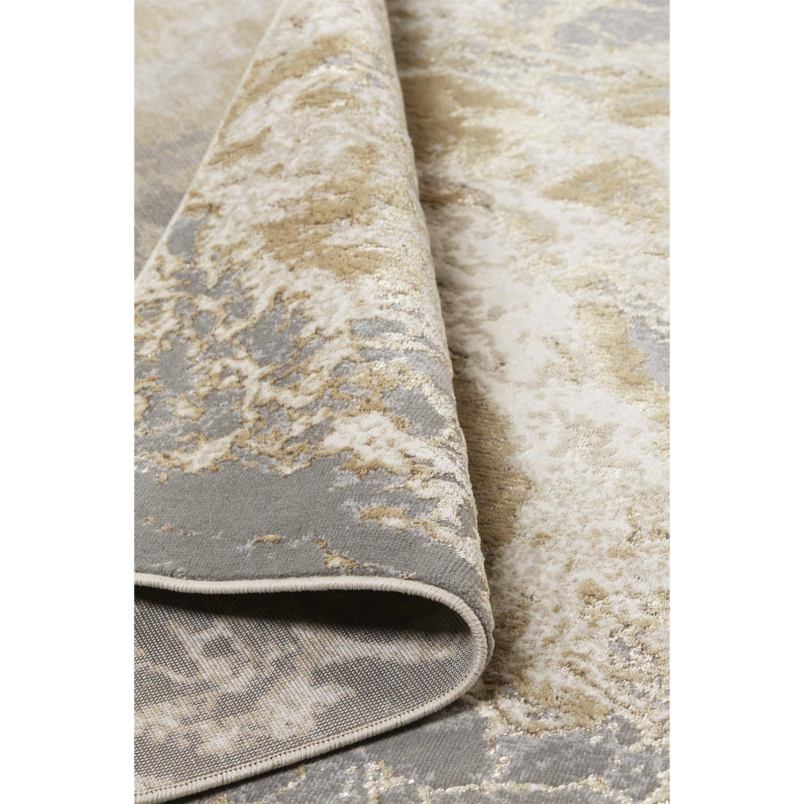 Feizy Aura 3563F Rug in Gray / Beige