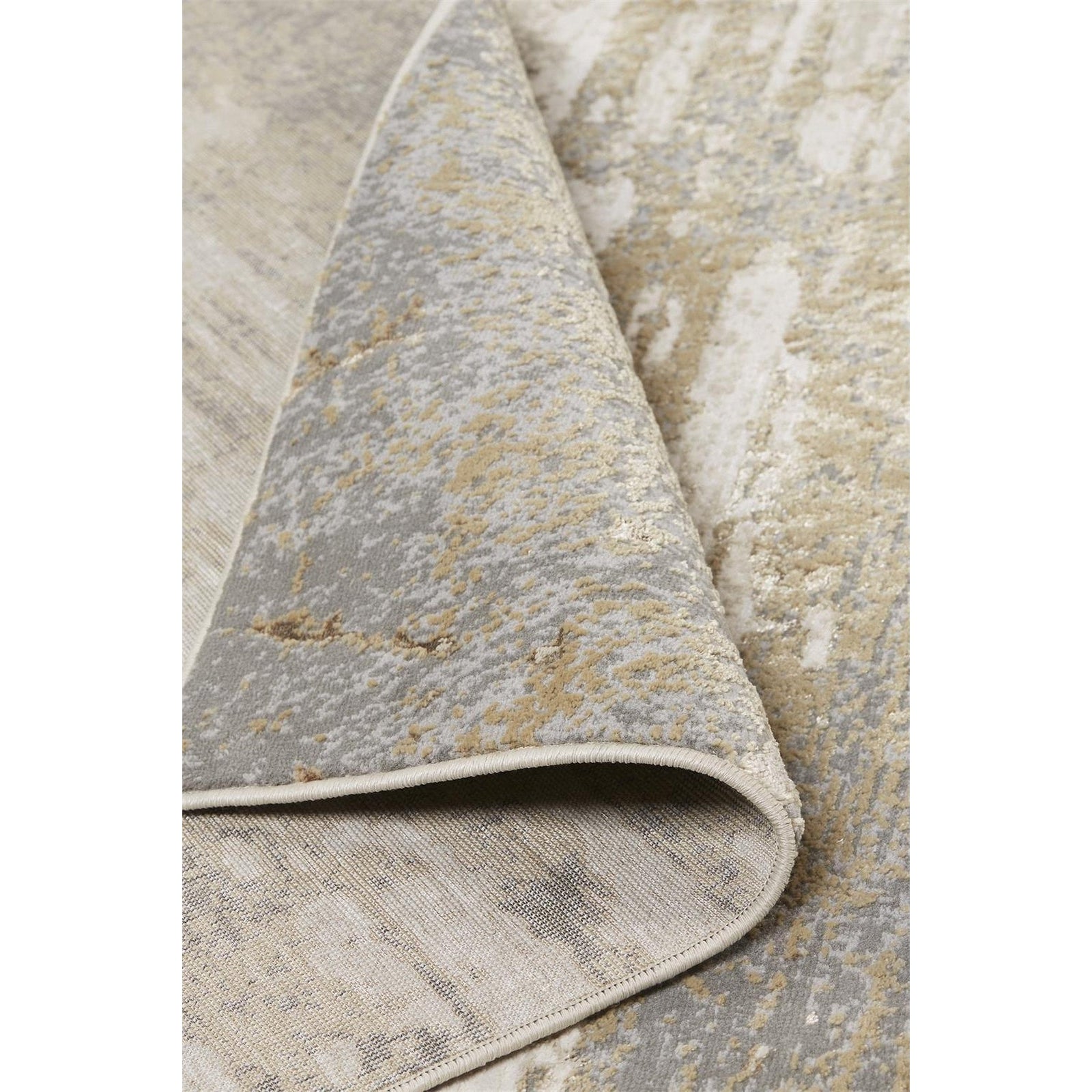 Feizy Aura 3567F Rug in Beige / Gold
