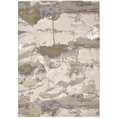 Feizy Aura 3737F Rug in Gold / Tan