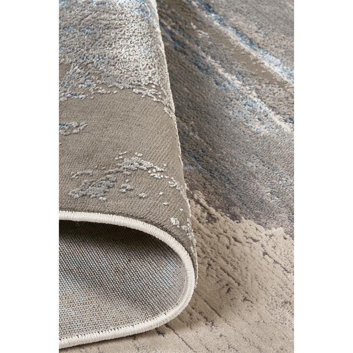 Feizy Azure 3406F Rug in Silver / Teal