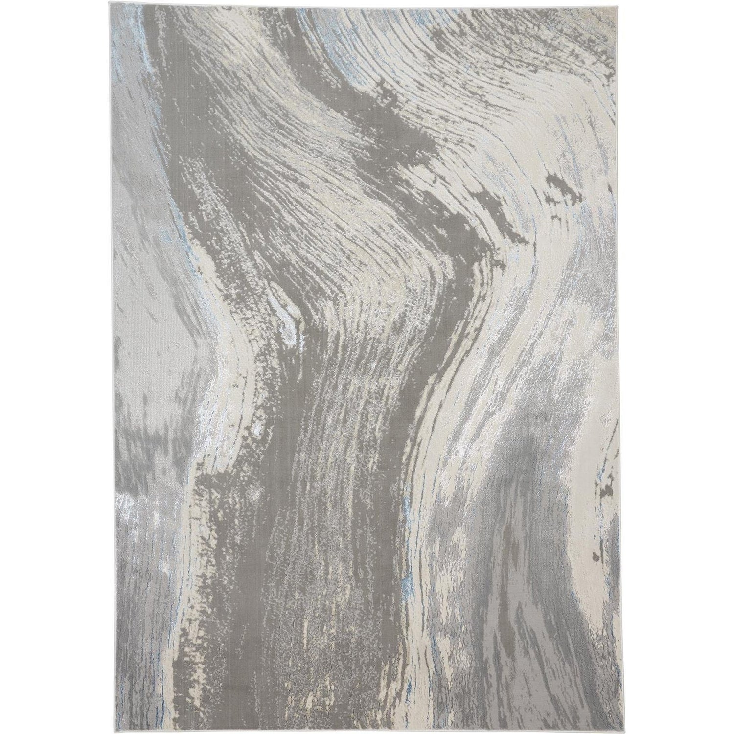 Feizy Azure 3524F Rug in Silver / Teal