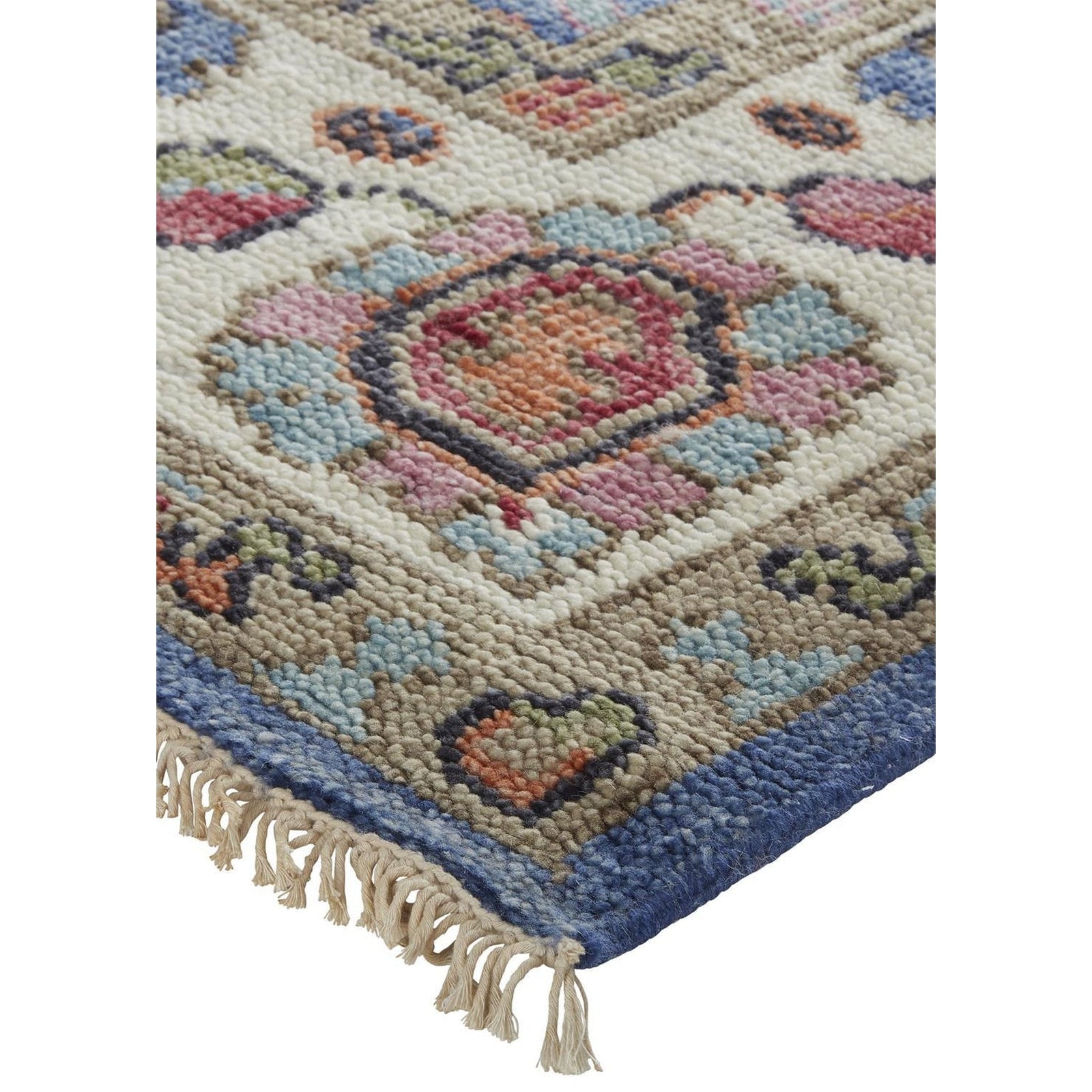 Feizy Beall 6708F Rug in Blue / Red