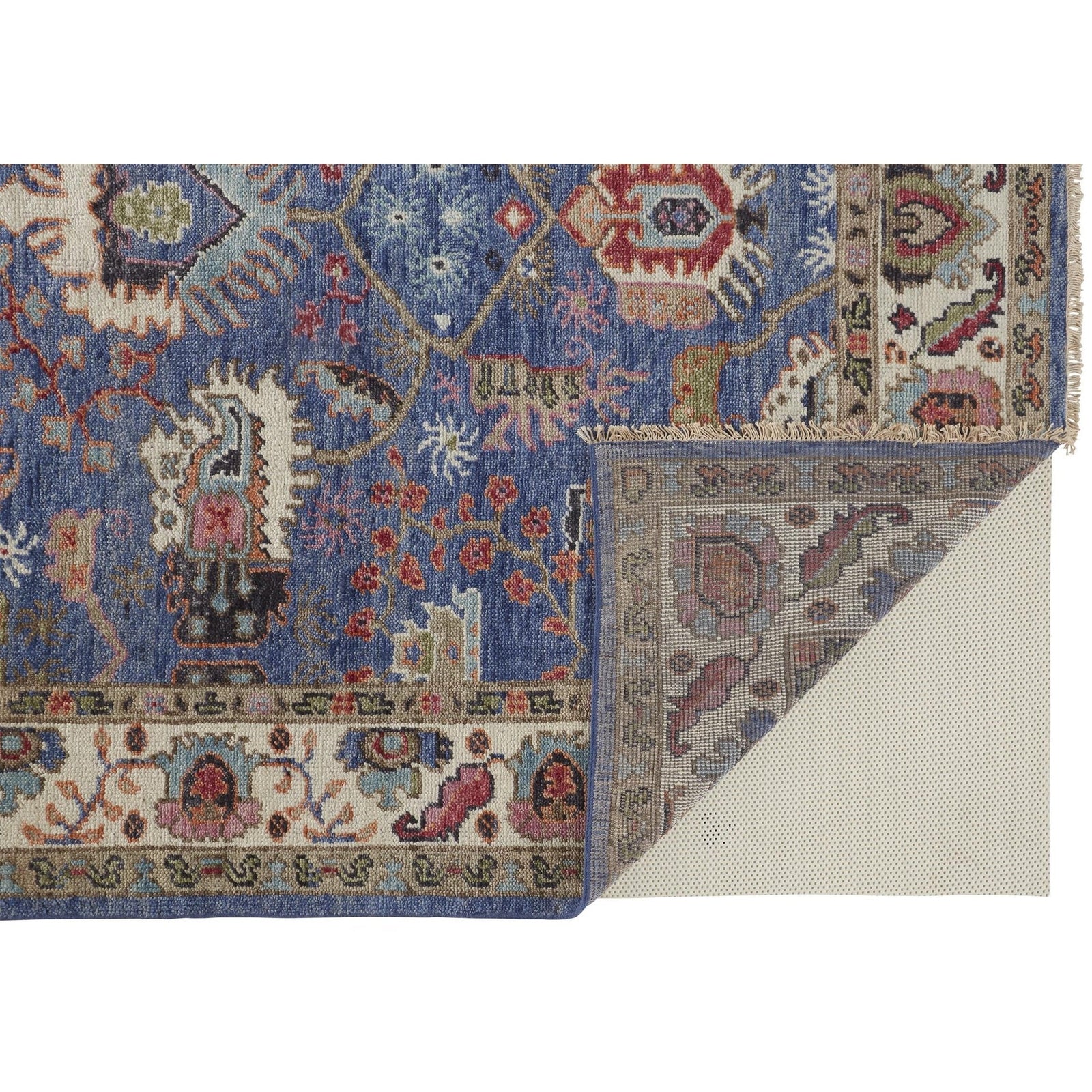 Feizy Beall 6708F Rug in Blue / Red