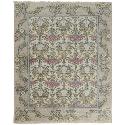 Feizy Beall 6714F Rug in Gray / Pink