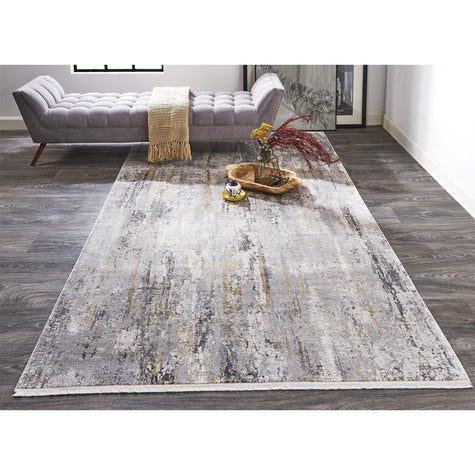 Feizy Cadiz 3887F Rug in Ivory/Gray