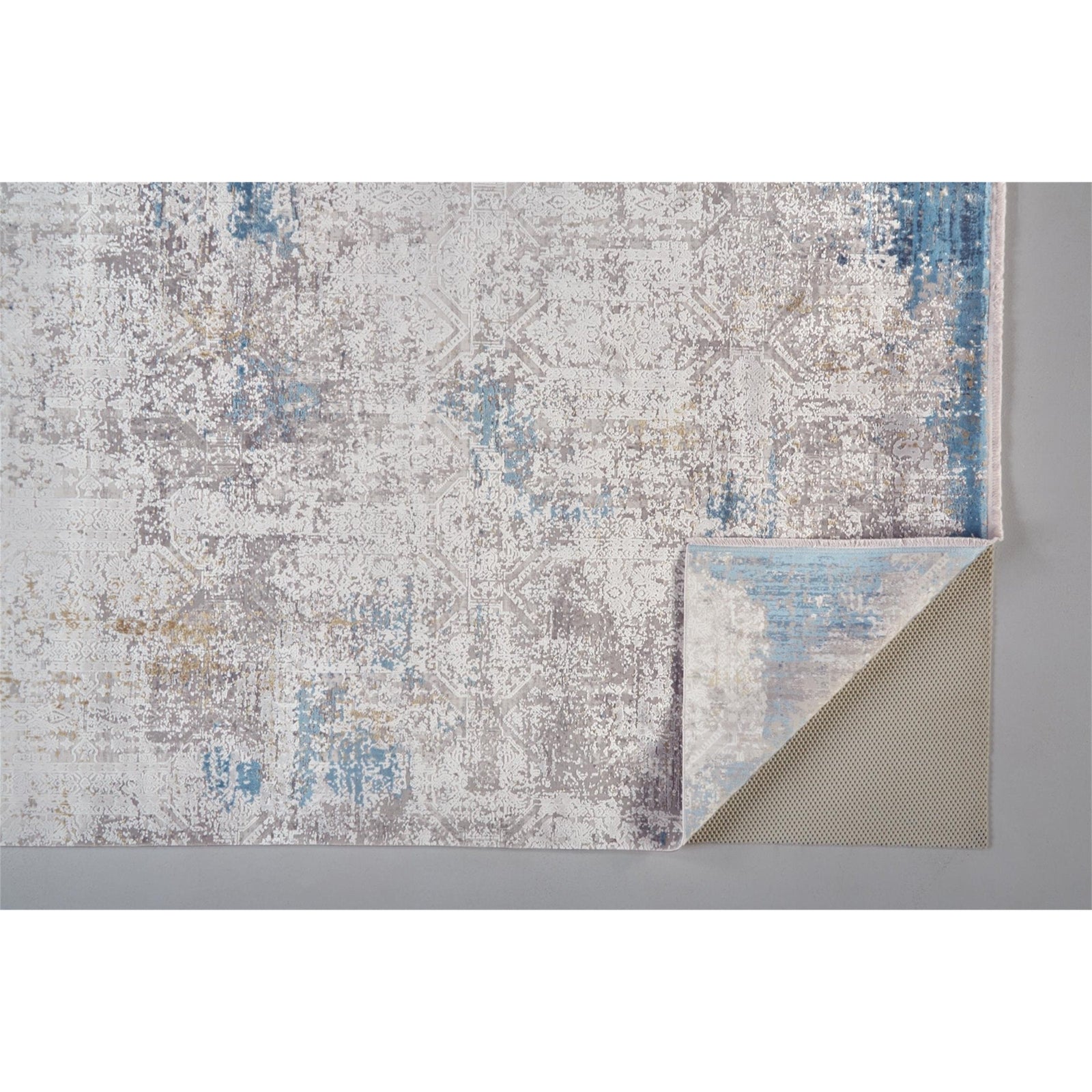 Feizy Cadiz 3889F Rug in Ivory/Blue