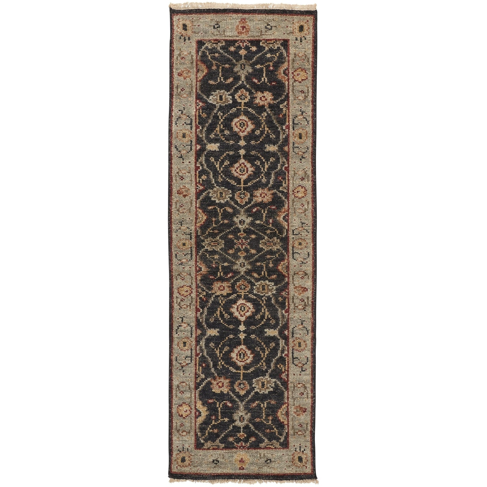 Feizy Carrington 6500F Rug in Black / Gold