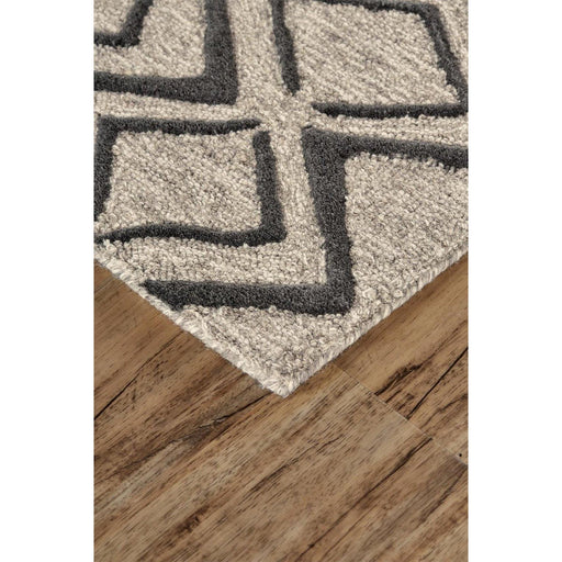 Feizy Enzo 8733F Rug in Charcoal/Taupe