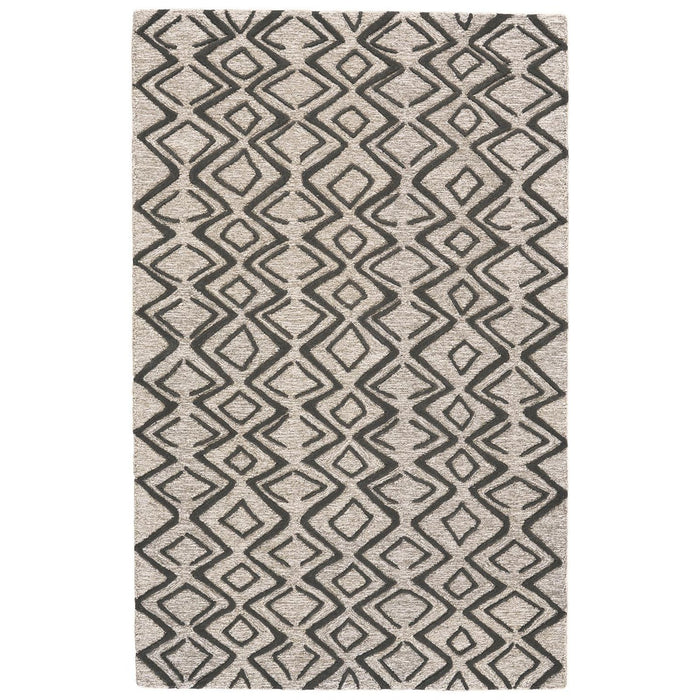 Feizy Enzo 8733F Rug in Charcoal/Taupe