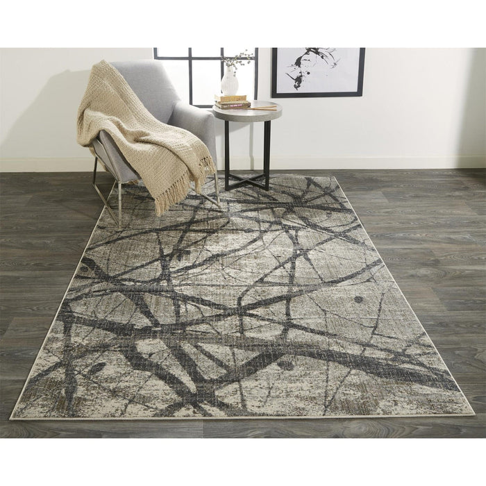 Feizy Kano 3877F Rug in Charcoal/Gray