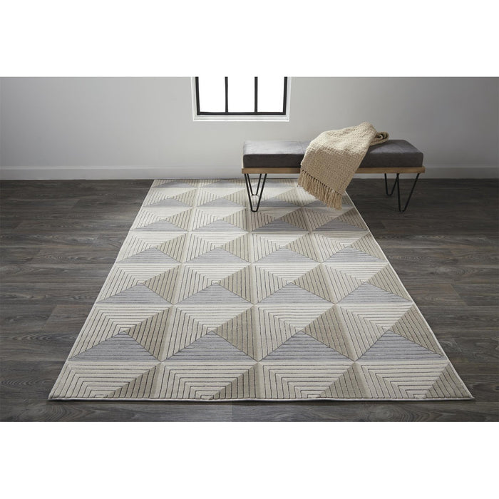 Feizy Micah 3044F Rug in Gray / Silver