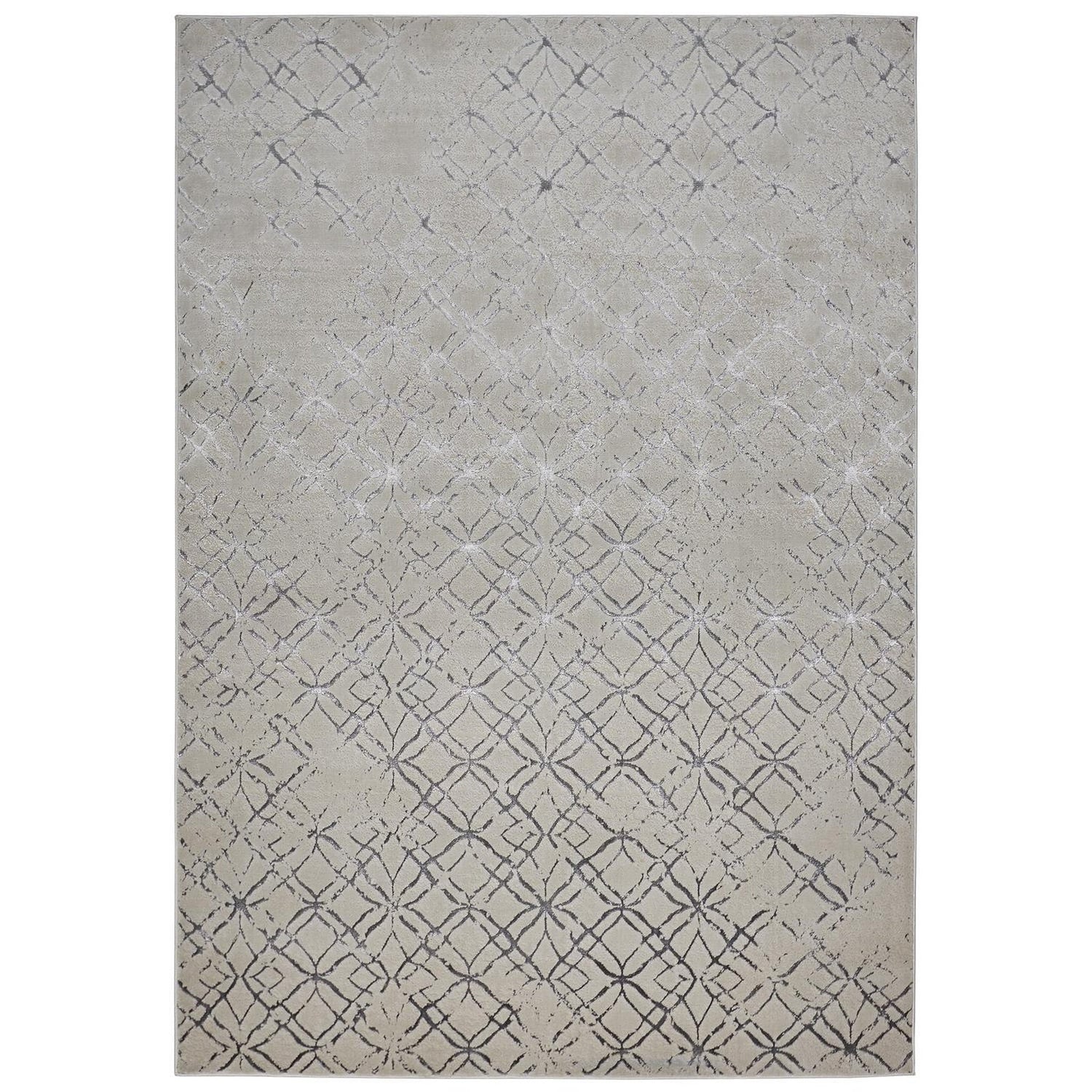 Feizy Micah 3047F Rug in Beige/Silver
