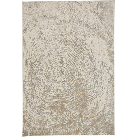 Feizy Parker 3702F Rug in Ivory / Gray