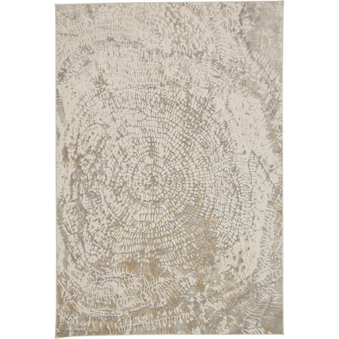 Feizy Parker 3702F Rug in Ivory / Gray