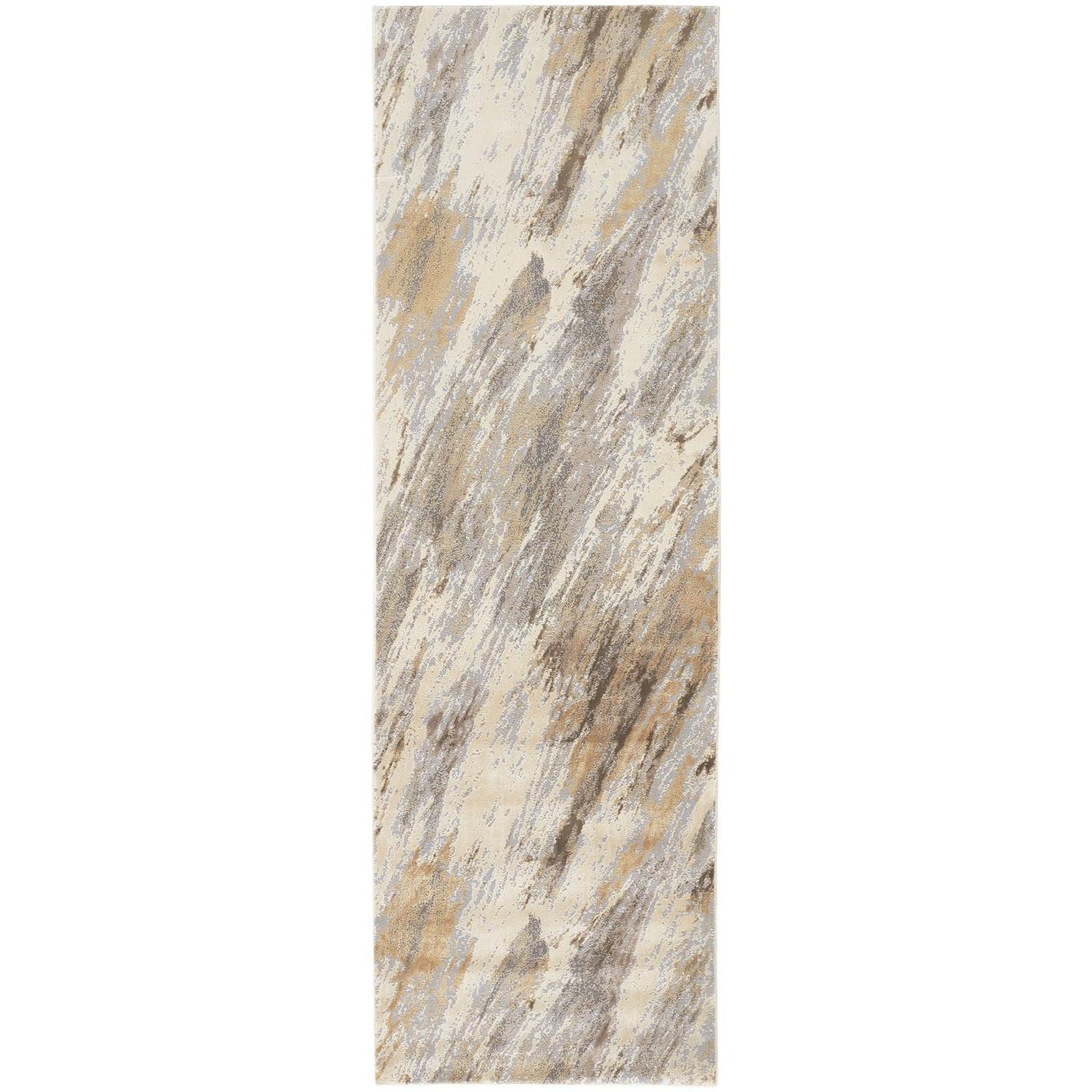 Feizy Parker 3704F Rug in Tan / Blue