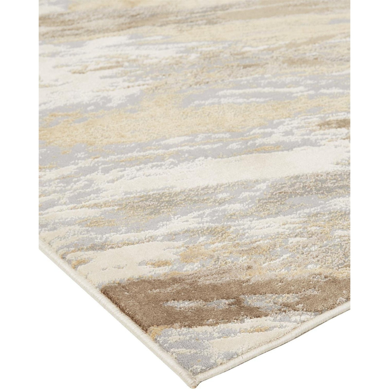 Feizy Parker 3704F Rug in Tan / Blue