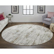 Feizy Parker 3719F Rug in Silver / Beige