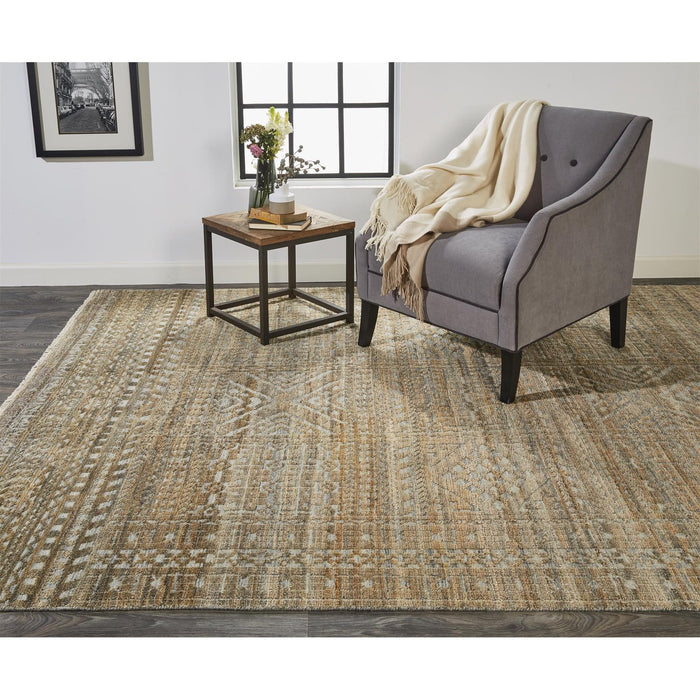 Feizy Payton 6496F Rug in Brown / Gray
