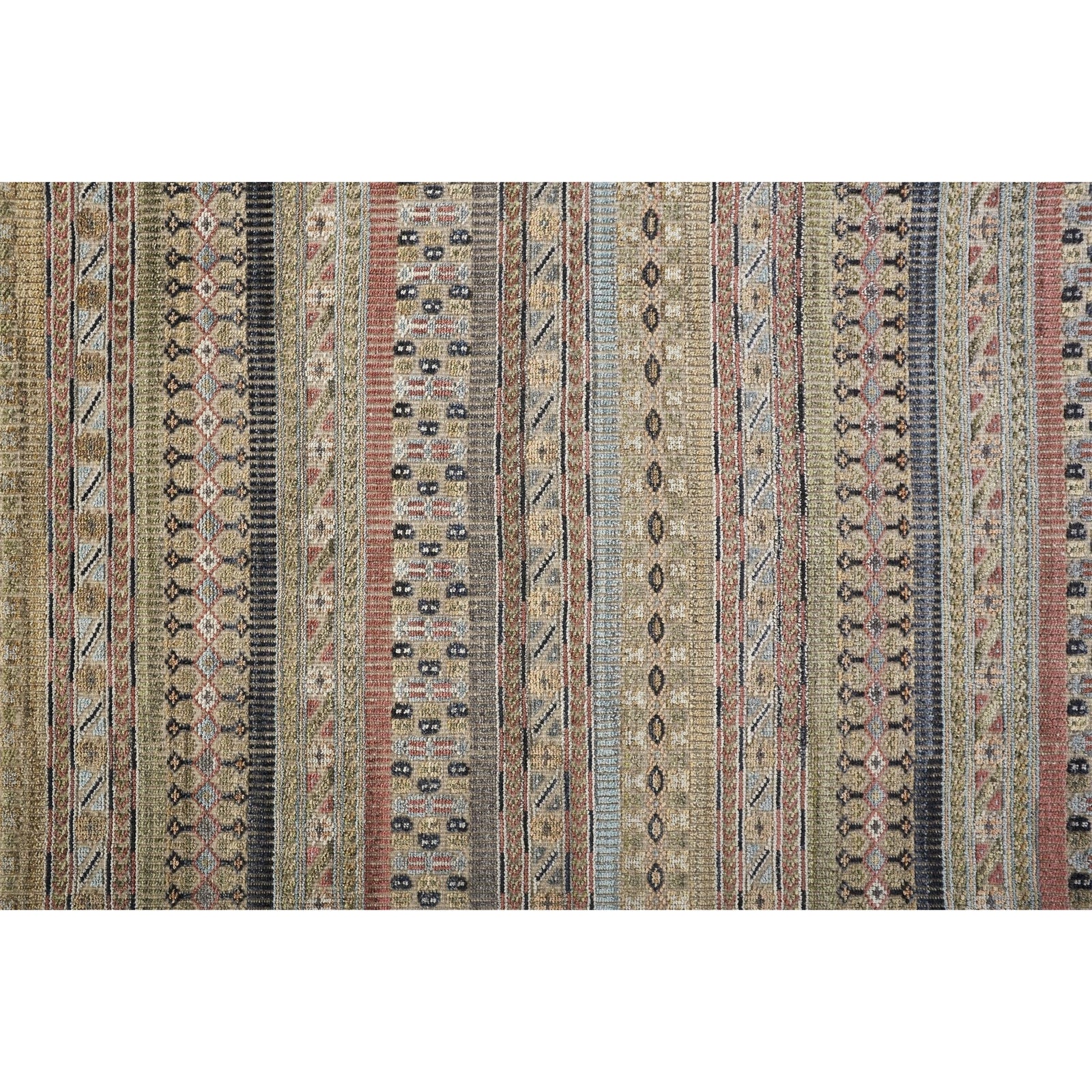Feizy Payton 6498F Rug in Tan / Blue