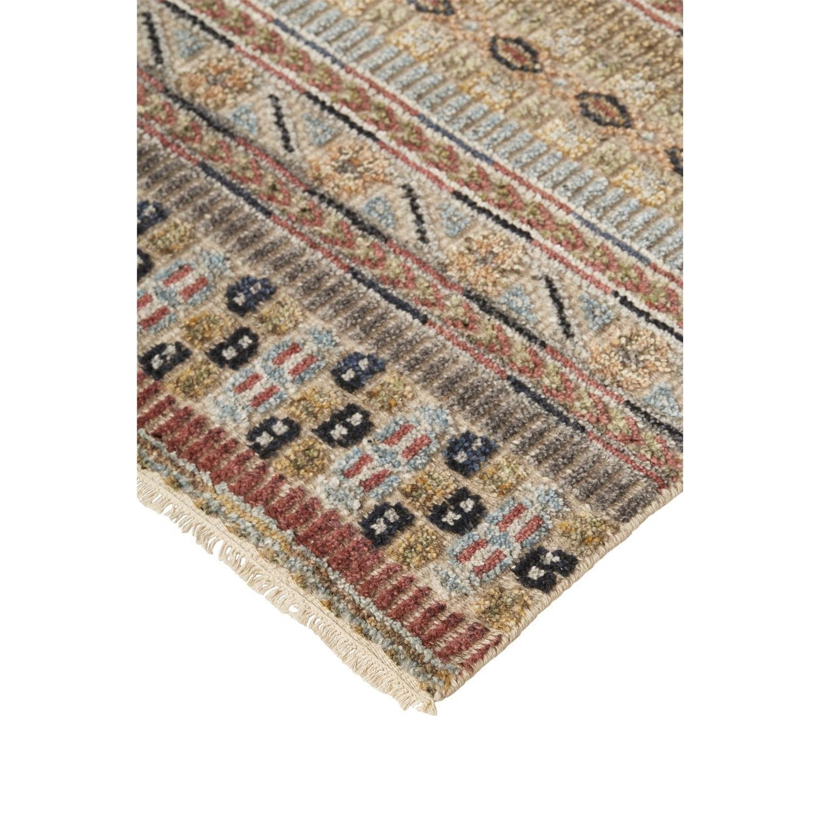 Feizy Payton 6498F Rug in Tan / Blue