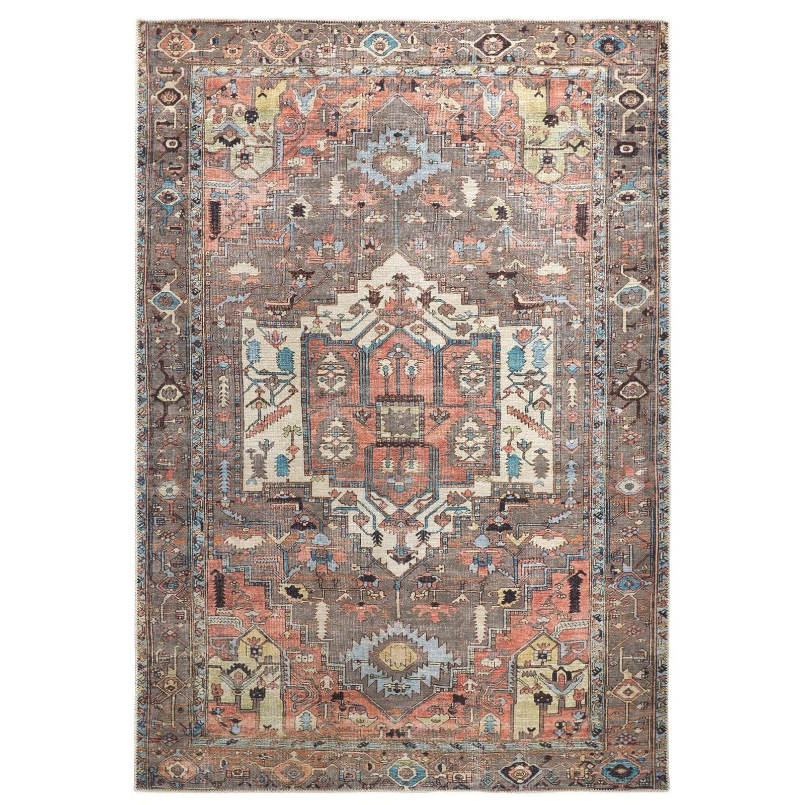 Feizy Percy 39AJF Rug in Pink / Gray