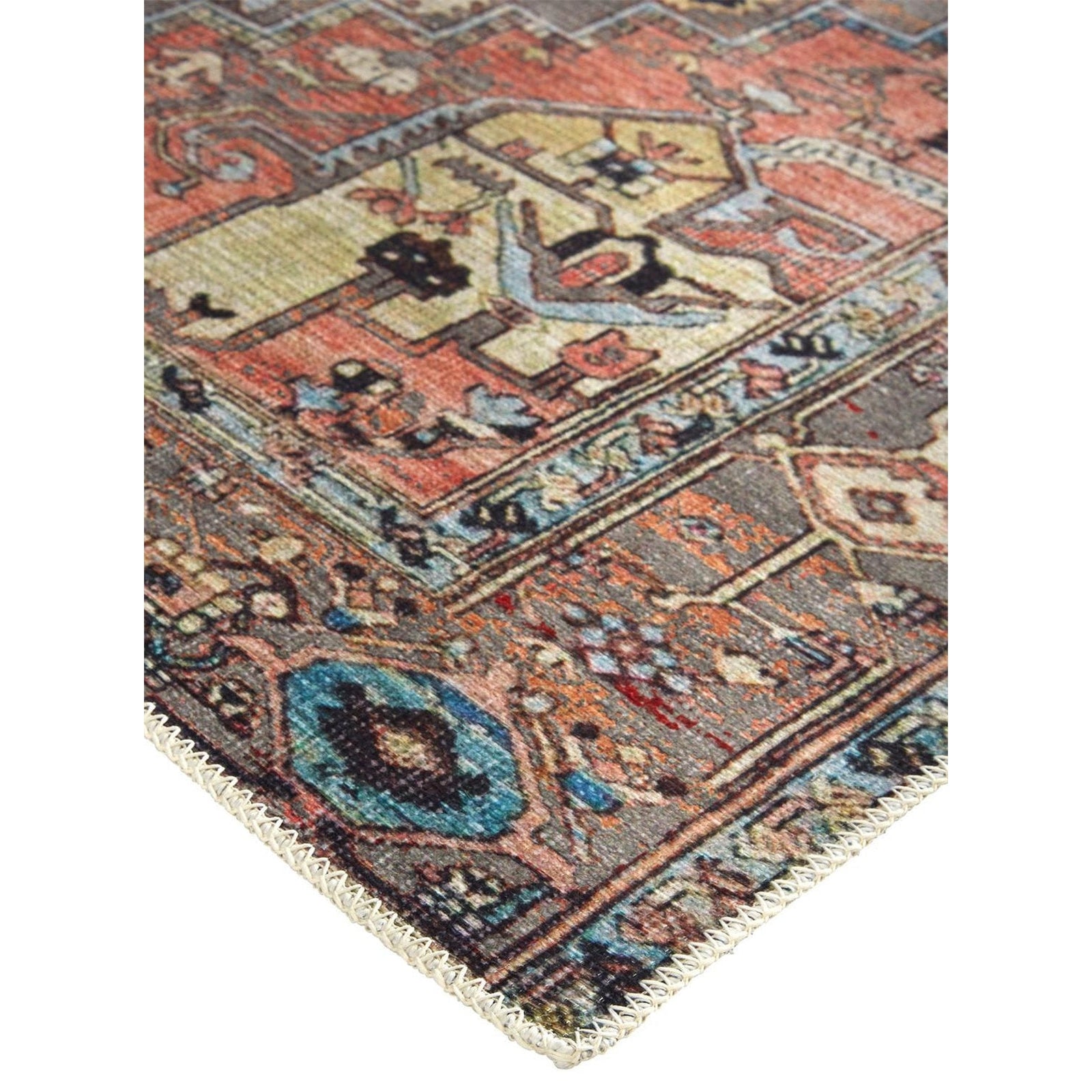Feizy Percy 39AJF Rug in Pink / Gray