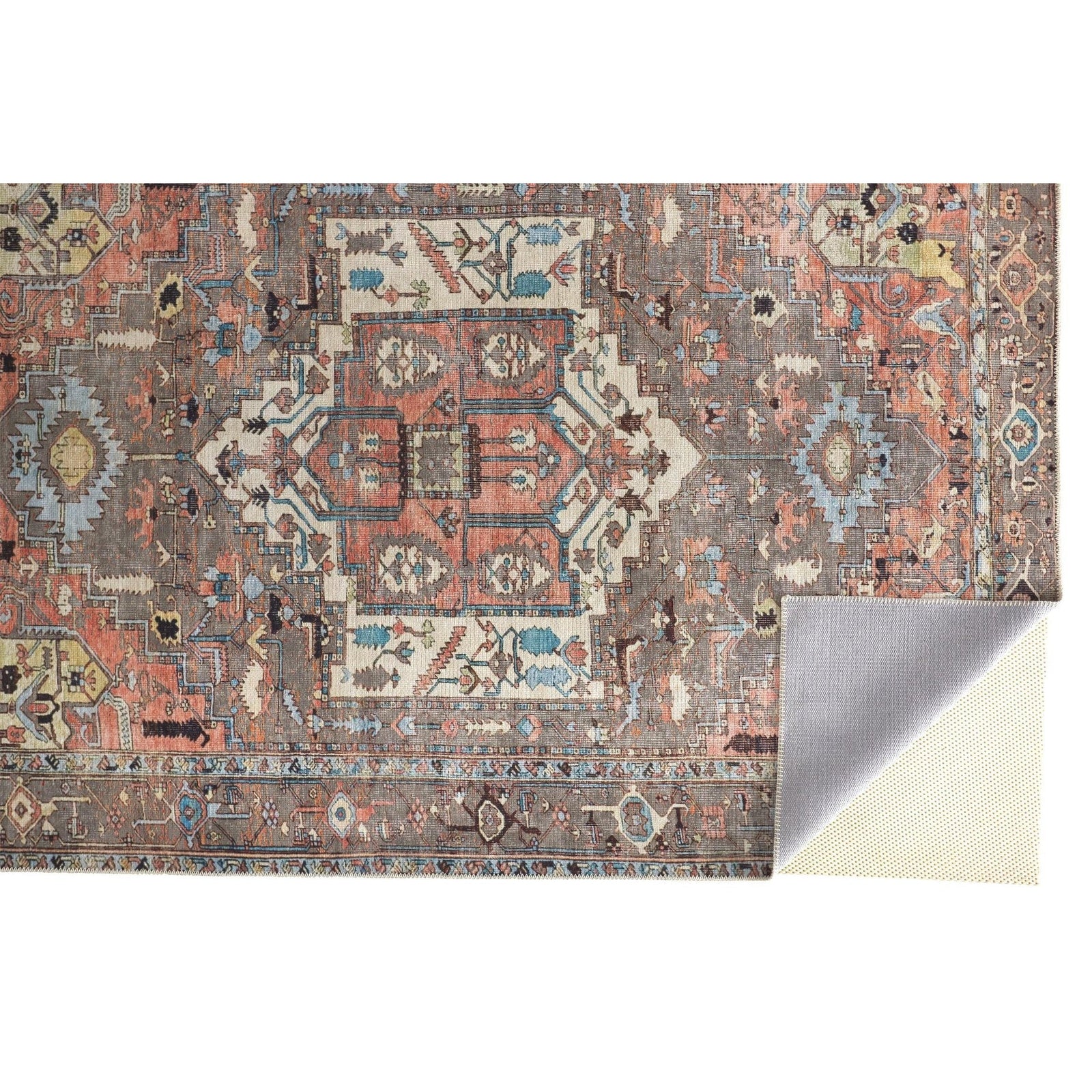 Feizy Percy 39AJF Rug in Pink / Gray