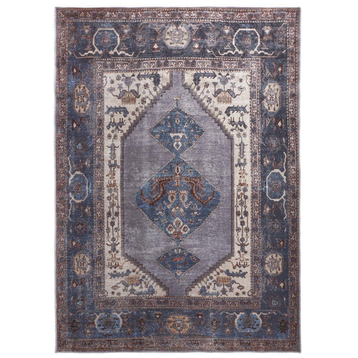 Feizy Percy 39AKF Rug in Blue / Brown