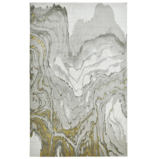 Feizy Waldor 3602F Rug in Gold / Ivory
