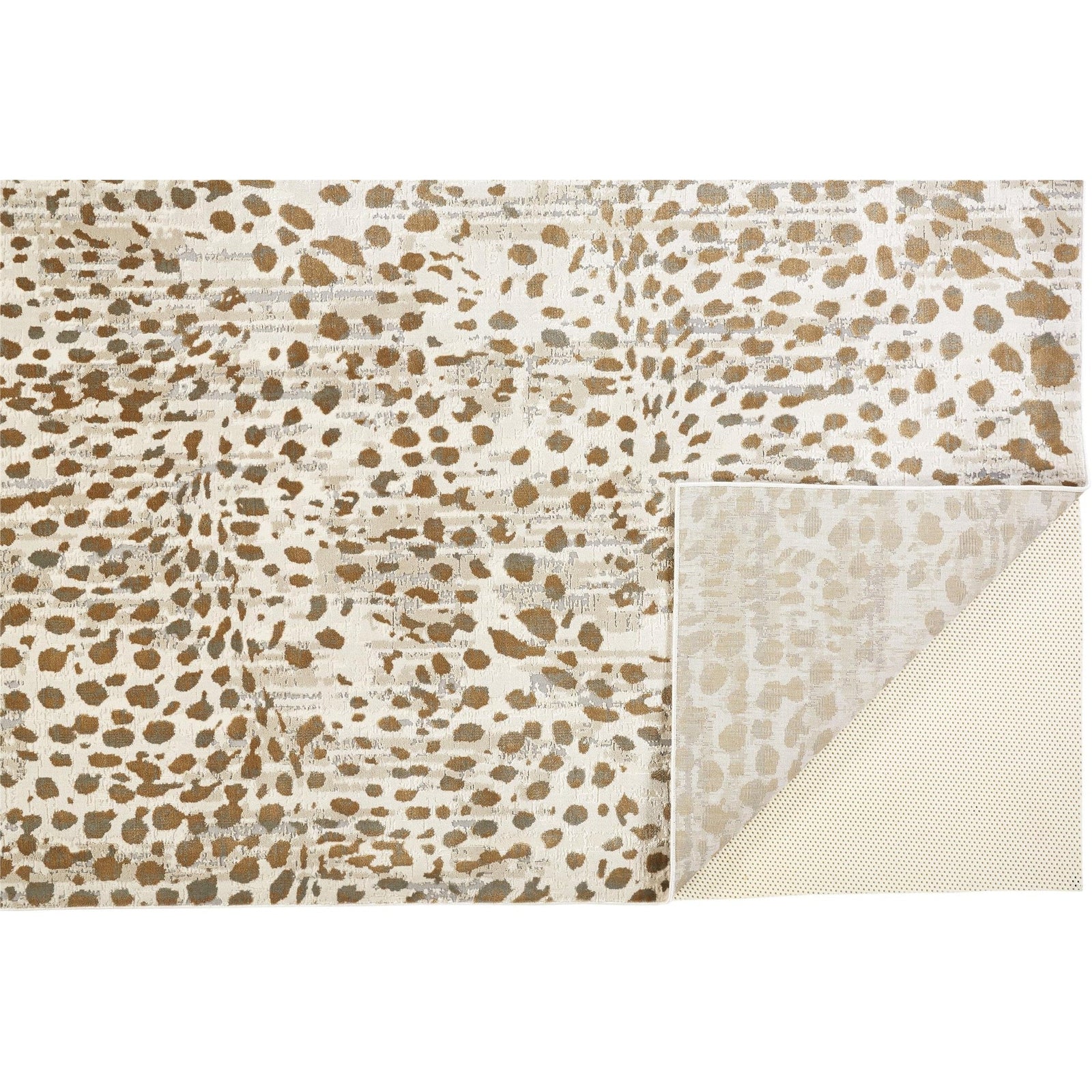 Feizy Waldor 3837F Rug in Brown / Ivory